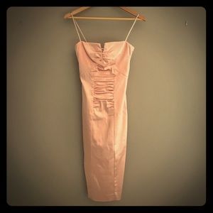 Gorgeous pink satin Nicole Miller dress